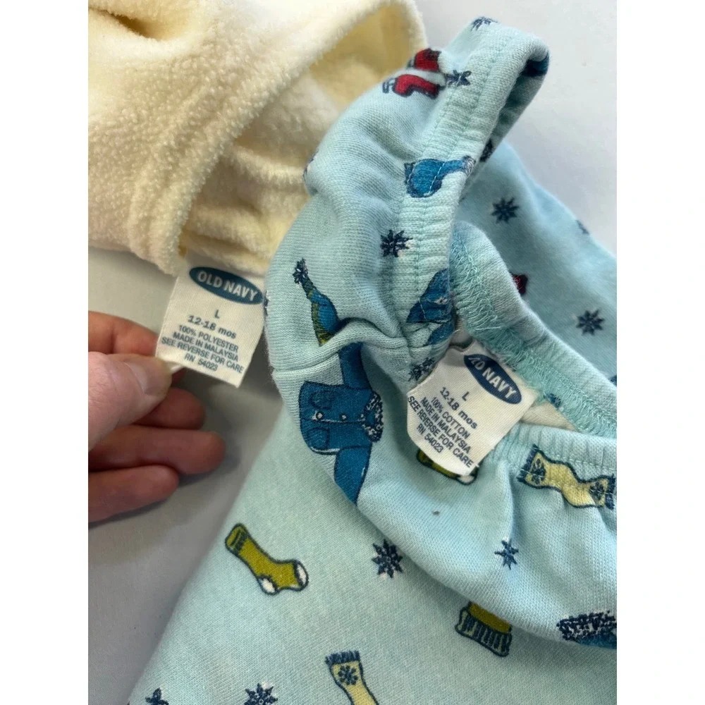 Vintage Old Navy Winter Set 12-18 Months Fleece Top Cotton Pants
